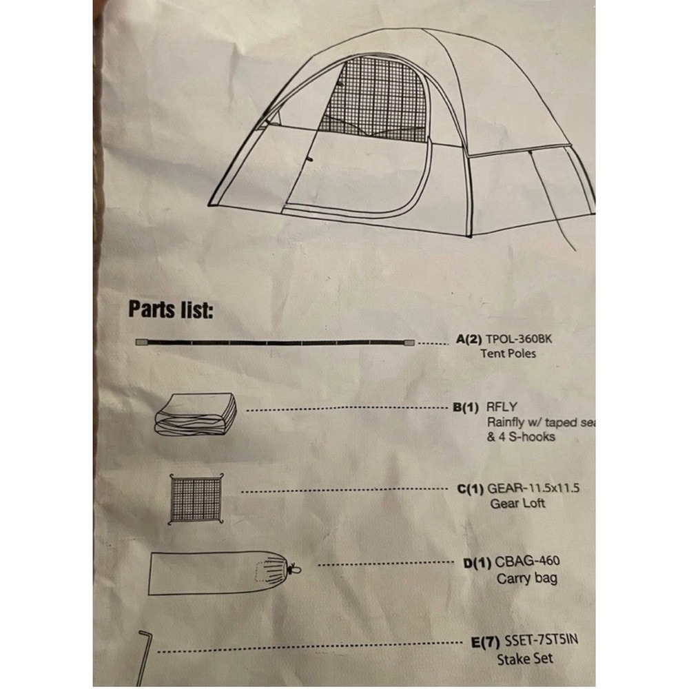 New 2 Person Tent Orange And Tan Dome‎ Shelter Outdoor Camping Size 84"x60" - Picture 5 of 7